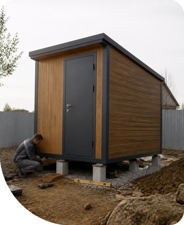 Готовый хозблок в Салехарде с доставкой и установкой под ключ